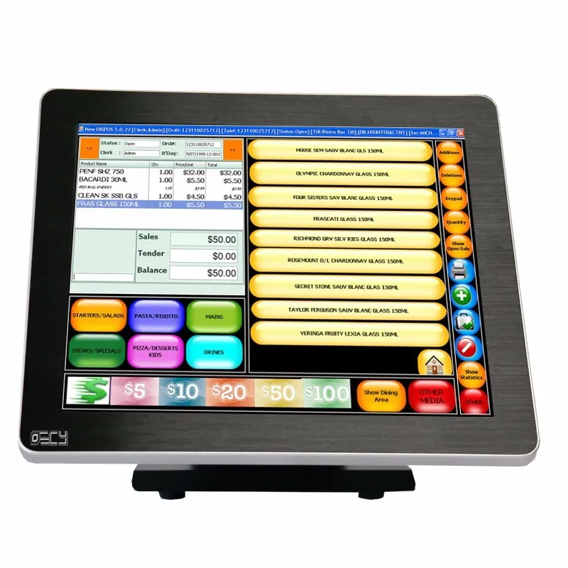 17 inch Windows 7 LED screen pos system