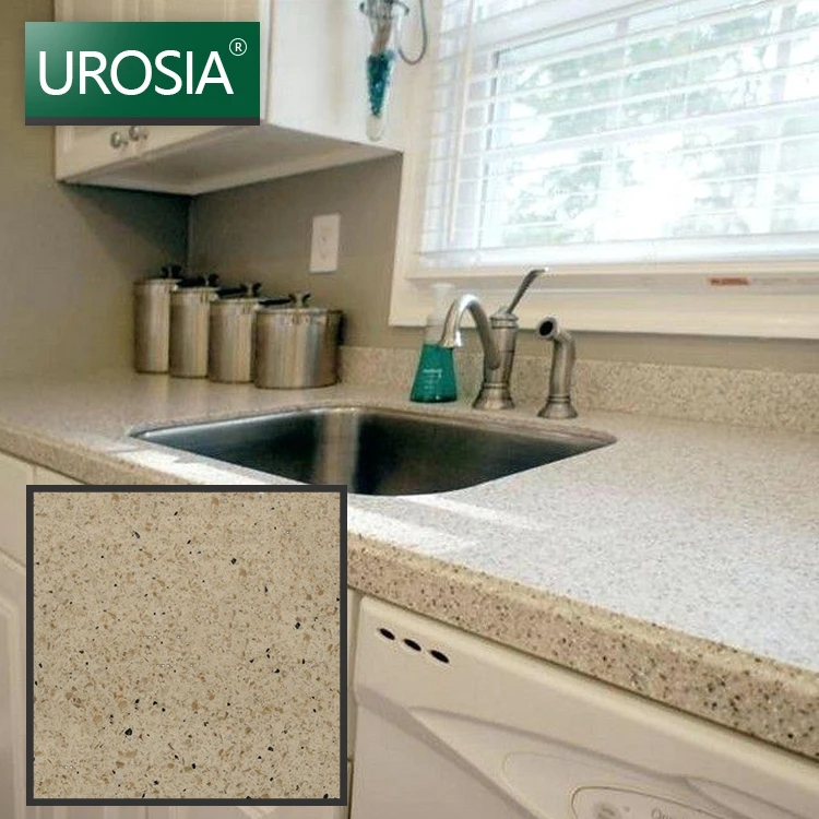 Cream Sparkle Quartz Stone Countertop Cream Color Artificial