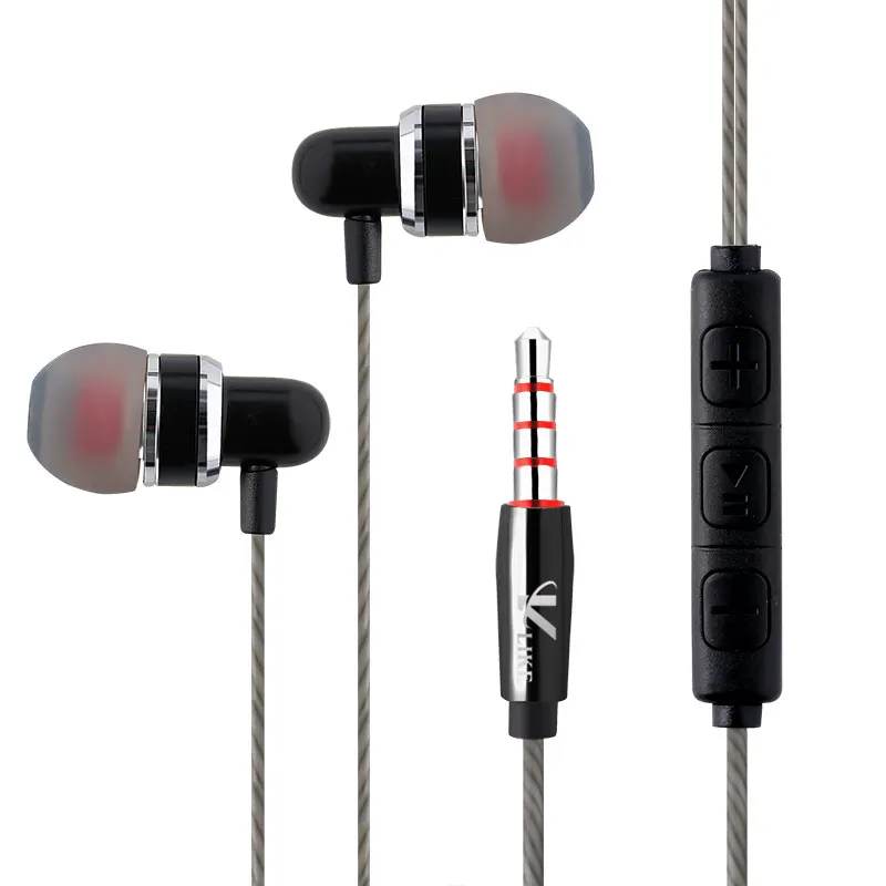 

Hot selling High quality wired stereo In Ear earphone with 3.5 MM Connector and Built In Microphone and Volume Controller VK-601