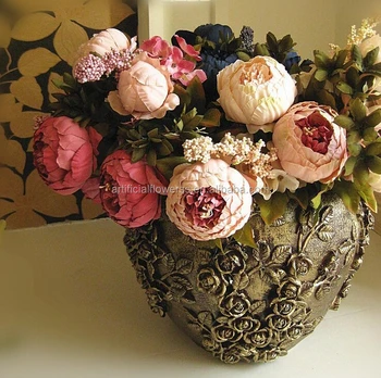 Bouquet De Pivoines Artificiellespas Cher En Gros En Plastique Faux Bouquet De Fleurs Buy Bouquet De Pivoine Artificiellebouquets