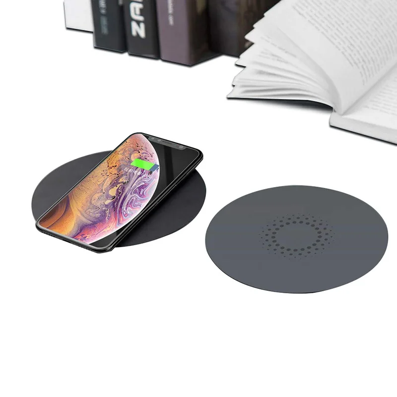 

2019 trending product invisible fast true up 30 mm away with qi wireless charger for smartphones cell phone, Black