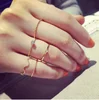 Gold Stack Plain Band Eternity Thin Ring Midi Mid Gold Finger Knuckle Rings Set for Women Five Finger Ring Sets