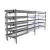 Multi level growing bench rolling table for commercial greenhouse