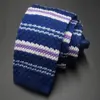 new blue custom wholesale cheap neckties of poly knit