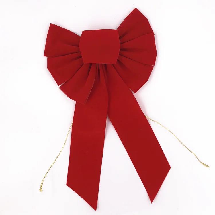 Large Size Velvet Butterfly Bow Red Ribbon Bow For Door Decoration ...