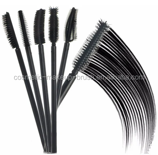 Best seller quality black Silicone mascara wands eyelash comb eyebrow comb free samples Factory sells