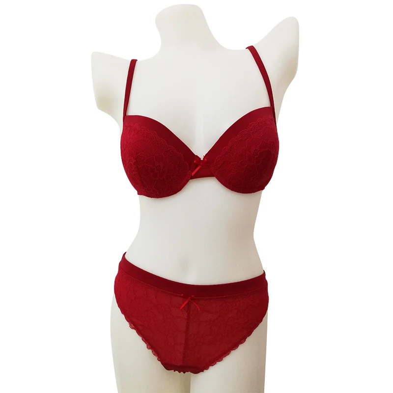 red lace bra and underwear set