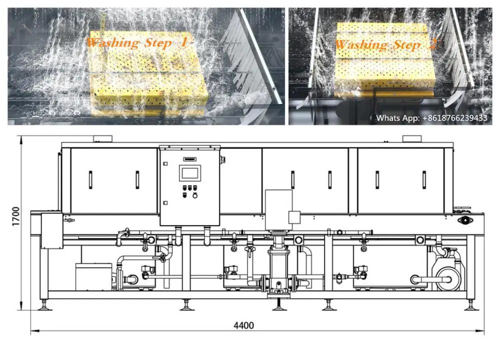 Meat Deboning Line Crate Washer With Transport Conveying Equipment