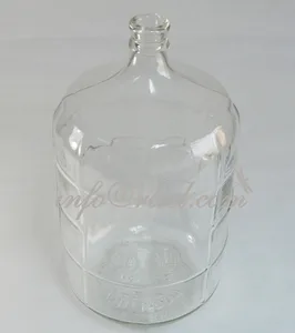 Image of 6 Gallon Round Glass Carboy for Home Brewing beer and wine fermenter storage Brewery equipment homebrew carboy
