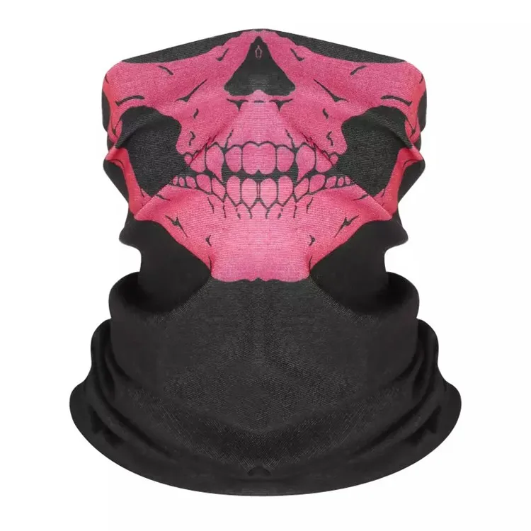 
Multifunctional skull print bandana seamless headwear neck tube bandana 
