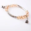 Popular flexible crystal glass beads jewelry bracelet in bulk for women jewelry