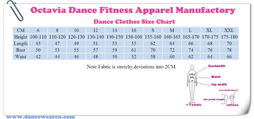 Dance Leotard Size Chart