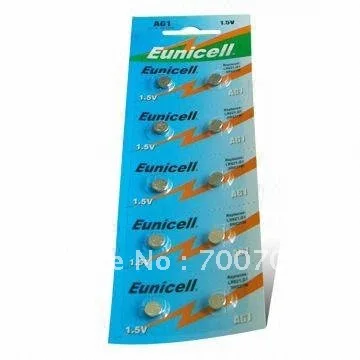 AG1-LR621 1.5V Alkaline Coin Batteries with card