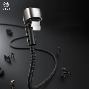 DIVI Unique Design Right Angle Charge And Data 90 Degree Micro USB Cable for iPhone
