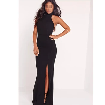 long black dress without sleeves