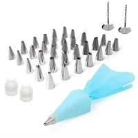 

2019 Amazon Ebay top seller cake decorating supplies kit, stainless steel cake tools tip set,russian icing piping nozzles set