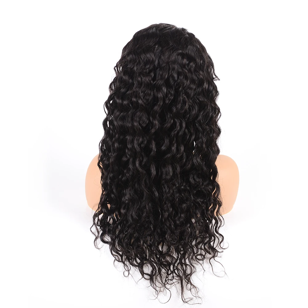Wholesale Factory Price 32 Extra Long Water WaVe Indian Hair Wig Cheap Indian Remy 360 Lace Wig With Baby Hair