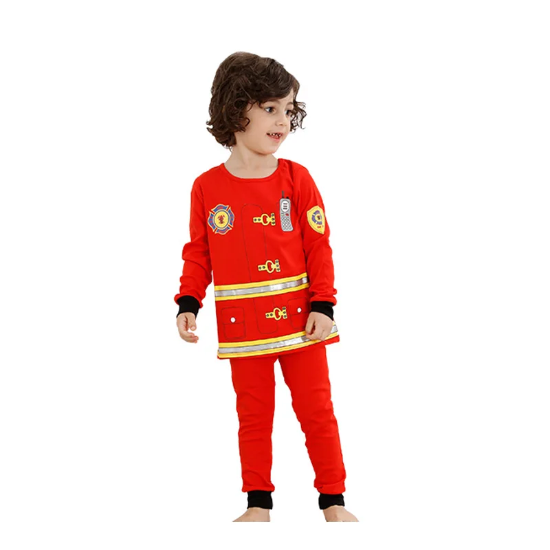 

New Fire Fighter Costume Audel Cotton Spring Clothes For Kids