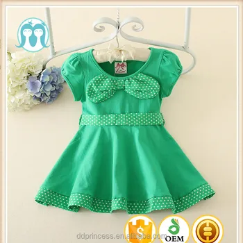 green baby girl dress