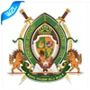 Customized Royal Embroidery badge patch, Cheap fashion iron on embroidered patches No Minimum