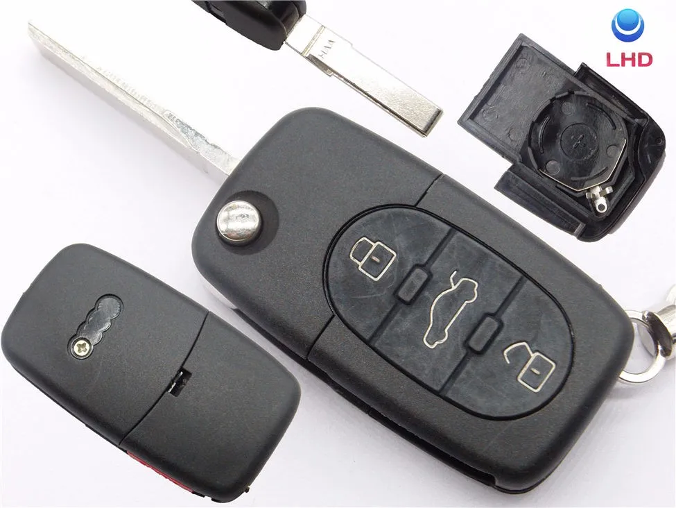 3b Panic Remplacement Folding Flip Remote Fake Car Key Fob Shell For