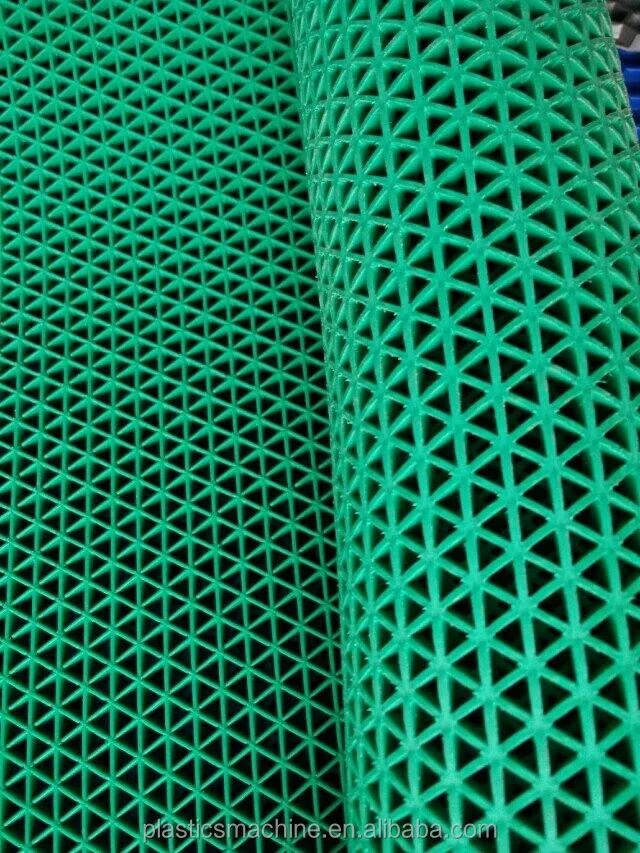 PVC hexagonal hollow antiskid floor mat production line and technology