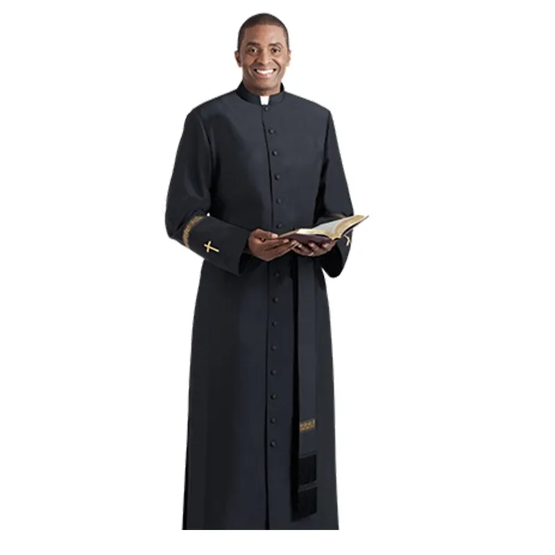 Hot Sale And Classic Black Priest Clergy Year Rounder Roman Cassock ...