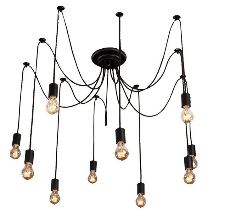 Chandelier Fairy Falls to 6/8/10 Pierces Soft Glass Bulb Arms Pendant Lamp with Iron and cord fitting