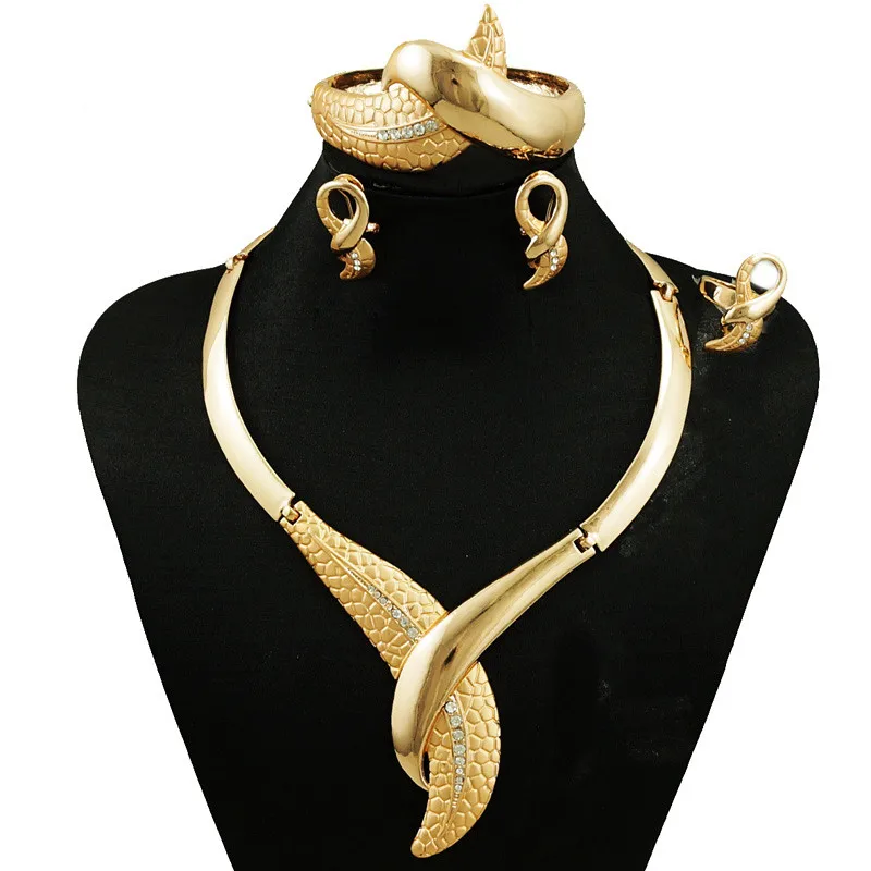 

2019 newest 18k gold-plated jewelry set jewelry, As pictures