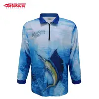 

High quality full sublimation printing long sleeve fishing polo shirts