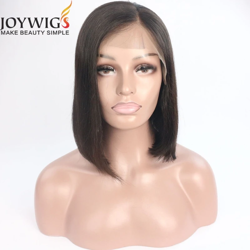 

180% Density Bob Wigs for Black Women Human Hair Side Part Lace Front Wig