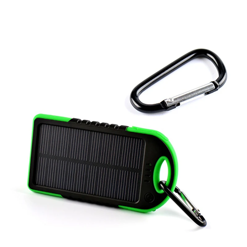 Solar Power Bank 5000mah Waterproof Solar Charger Green energy Powerbank