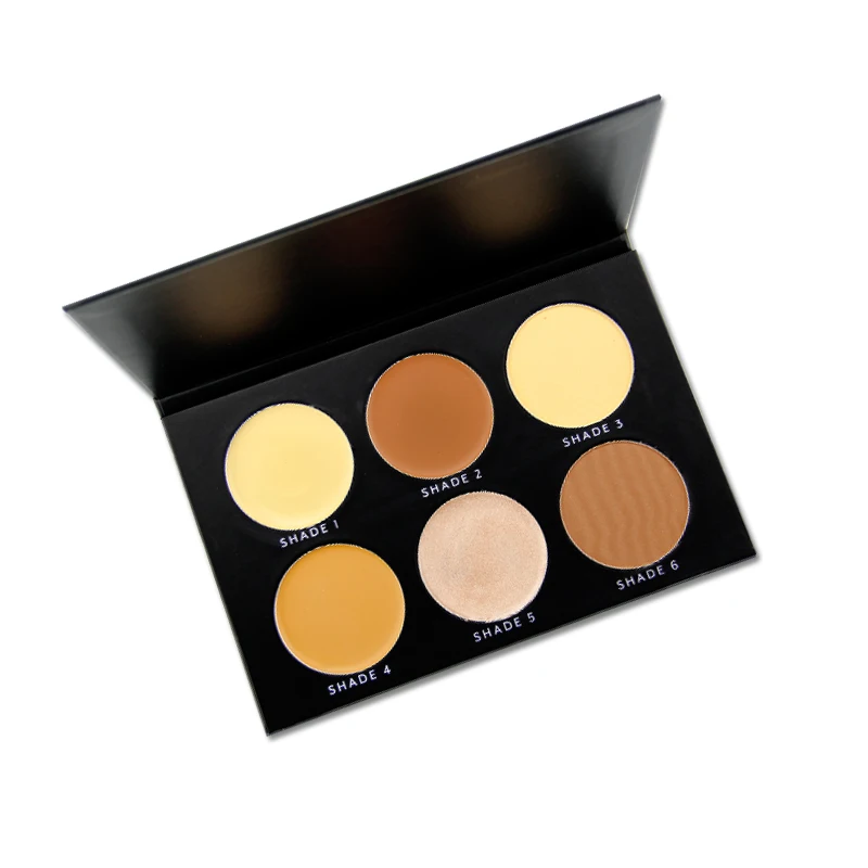 

oem custom brand no logo Contour palette Highlight Cream Contour Palette, 6 colors