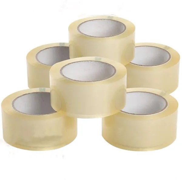 2 ROLLS OF BROWN BUFF PARCEL PACKING TAPE OF 48mm x 66M STRONG PACKING ADHESIVE 