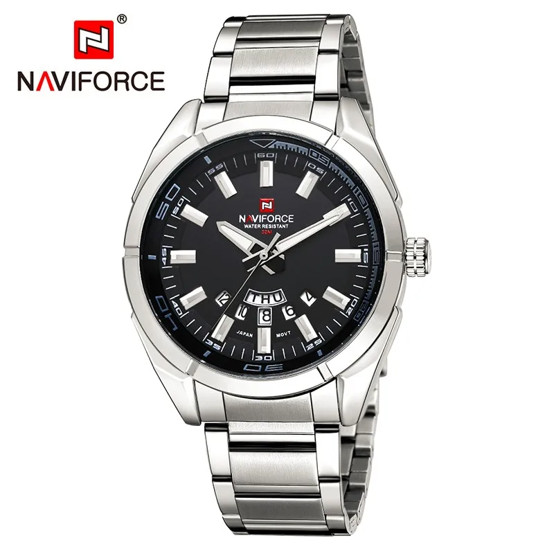 

NAVIFORCE 9038 Watch Men Quartz Hour Date Clock Military Watches Male Stainless Steel relogio masculino Luxury Sports Men Watch