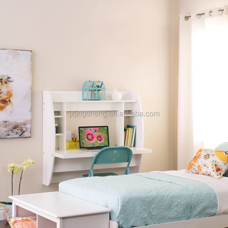 Modern Wall Mounted Floating Bookcase With Study Table Set Design Buy