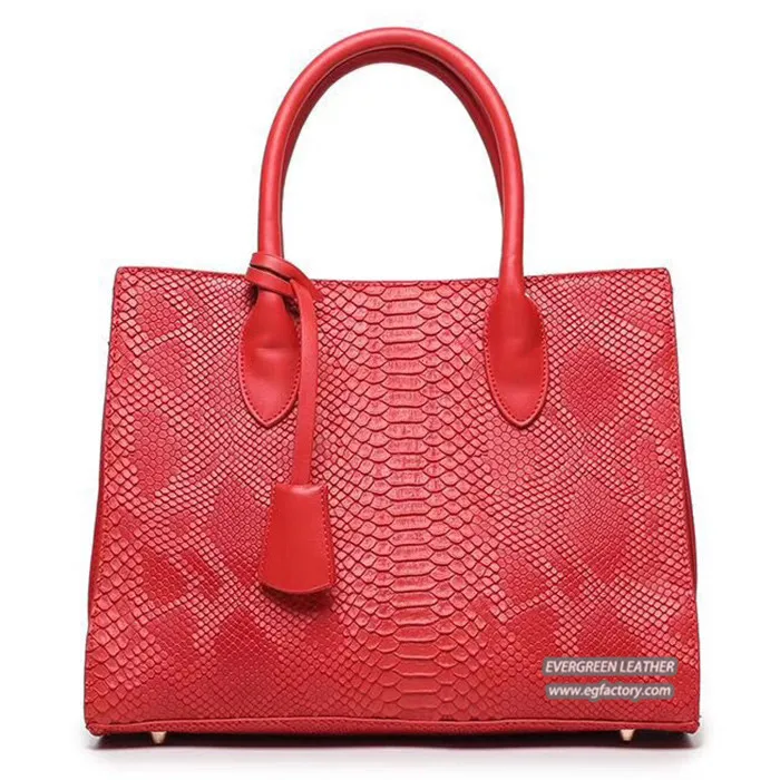 Luxury quality pu lady handbag with Snake print SH607