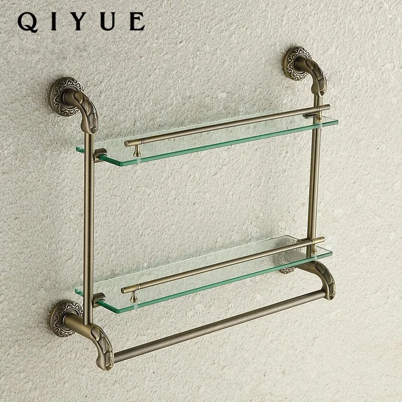 Wall Mounted Sus304 Golden & White Bathroom Corner Towel Rack With Hook