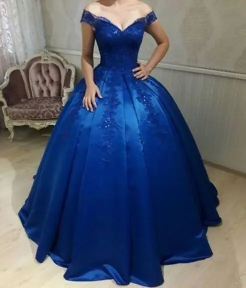 blue colour wedding gown