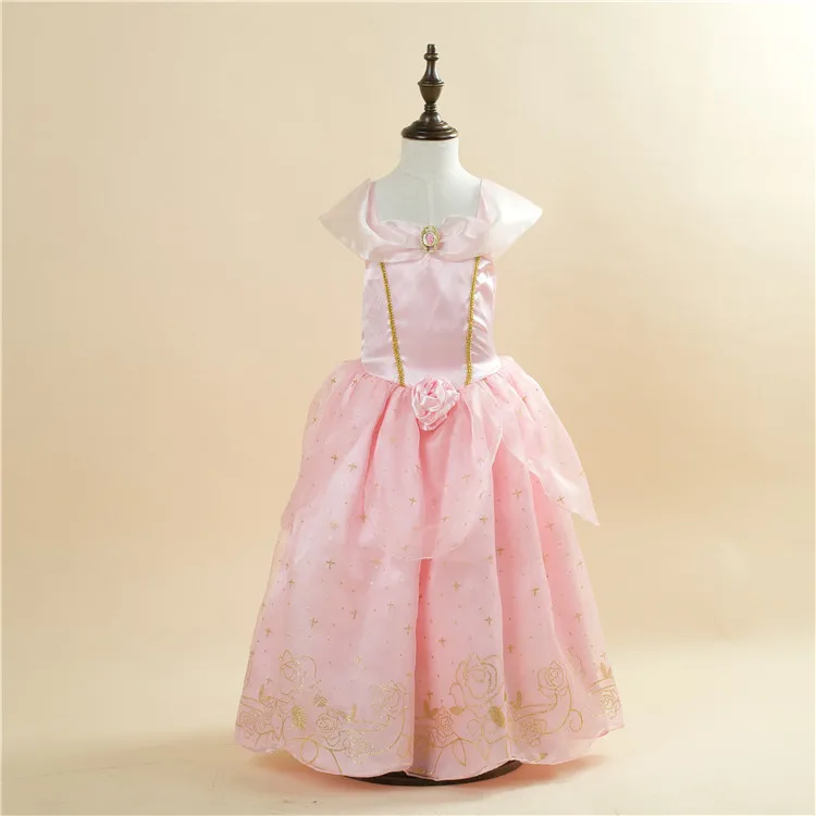 Free Shipping Retail 1pc 2015 New Girls Movie Cosplay Costume Fairy Cinderella Princess font b Dress