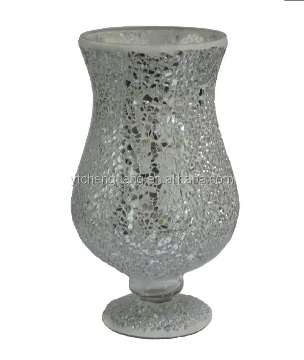 New Design Silver Mosaic Glass Vase Buy Mosaic Glass Vase,Silver