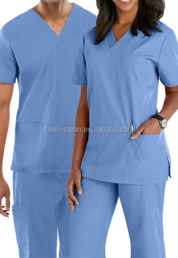 Wholesale Hospital Sexy Nursing Scrubs Uniform 100 Polyester Scrubs