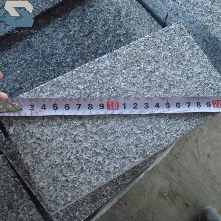 Flamed Chinese G654 Dark grey stone granite brick pavers