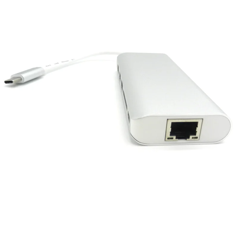 6 In 1 usb c dock Hub Type C type-c multiport Adapter to HDMI Port RJ45 Ethernet Port USB 3.0 usb hub