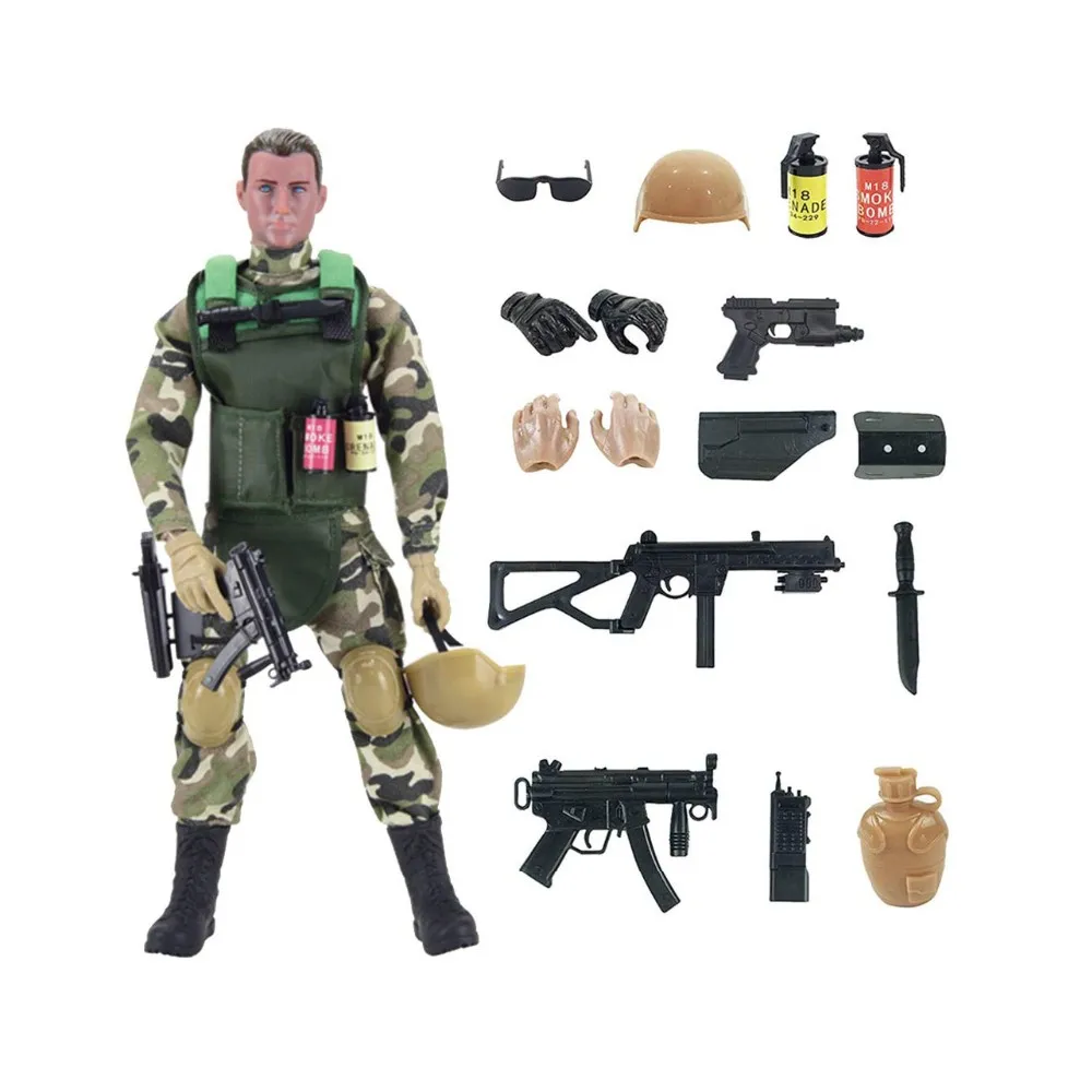 12" Special Forces Military Action Figure Army Man Toy Soldier 30