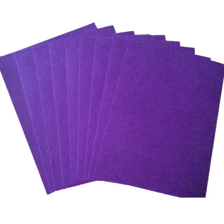 
1mm Thickness A4 Size 20x30cm Soft Polyester Felt Sheet Craft Felt 10pcs per Pack Different Colors 