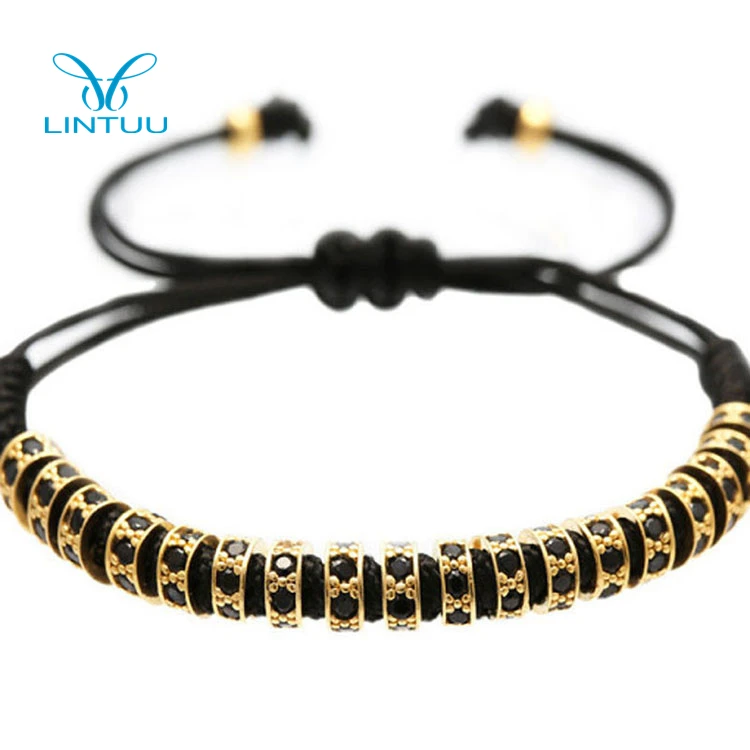 

Fine 18k gold jewelry crystal wedding faceted charm bracelet for women and mens