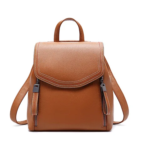 

2019 New Korean Genuine Leather Ladies bags Large Capacity Backpack for Women