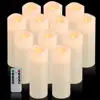 Battery Operated LED Artificial Candles Flickering, 2AA Battery requirements,Flickering Flameless Candles with Timer