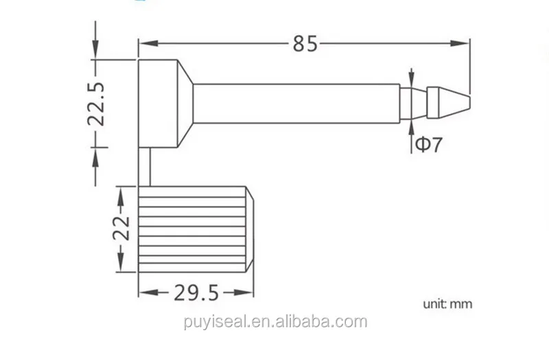 PY-6009 ISO cargo container barcode security seals
